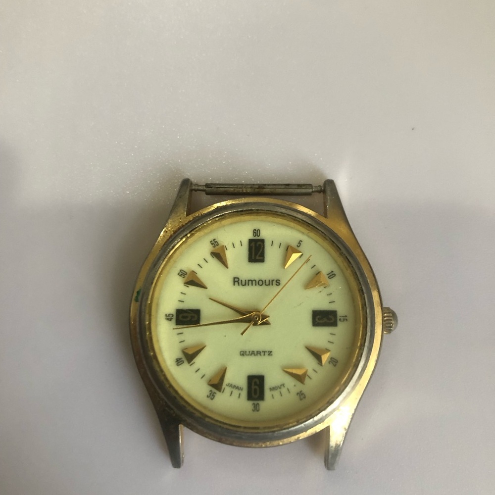 Gold and Cream Quartz Watch